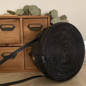 Anthropologie Straw Crossbody Bag